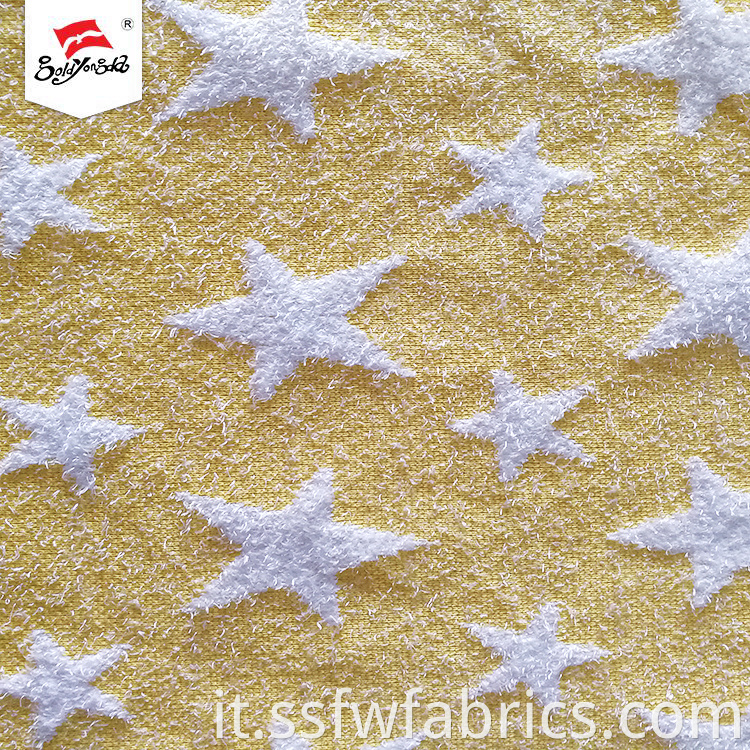 Yellow Star Lovely Jacquard Fabric